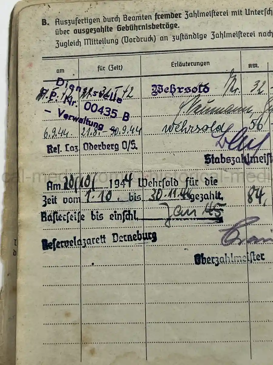 STURMGESCHÜTZ SOLDBUCH – WILLI BORTFELD – EASTERN FRONT / LATE WAR SERVICE – FALLSCHIRMJÄGER KNIFE - SCHWERES GRANATWERFER-BATAILLON 18