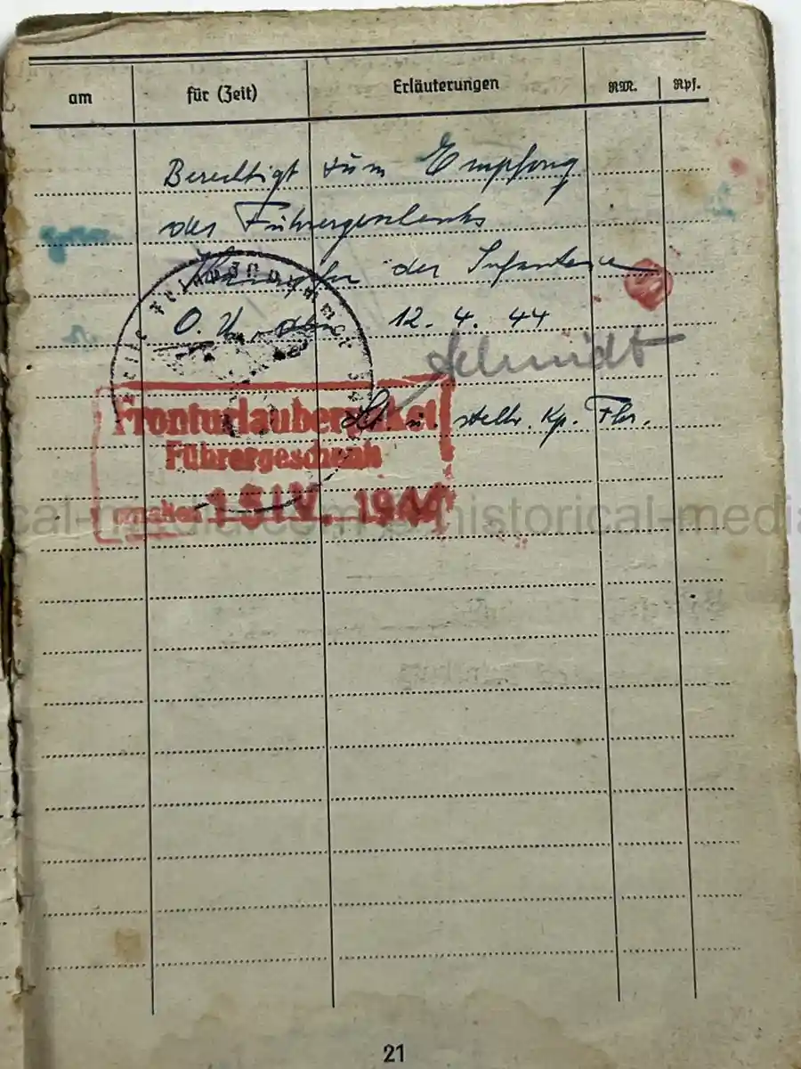 STURMGESCHÜTZ SOLDBUCH – WILLI BORTFELD – EASTERN FRONT / LATE WAR SERVICE – FALLSCHIRMJÄGER KNIFE - SCHWERES GRANATWERFER-BATAILLON 18