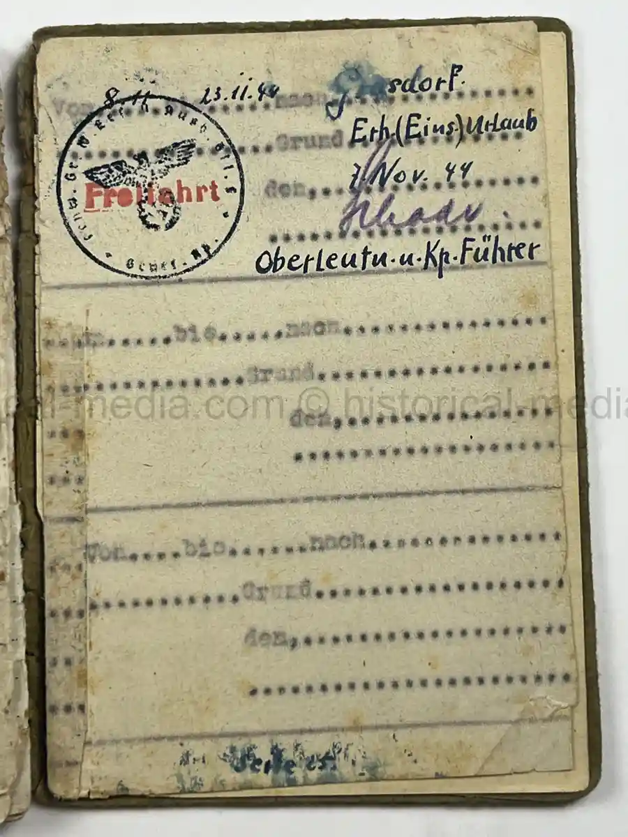 STURMGESCHÜTZ SOLDBUCH – WILLI BORTFELD – EASTERN FRONT / LATE WAR SERVICE – FALLSCHIRMJÄGER KNIFE - SCHWERES GRANATWERFER-BATAILLON 18