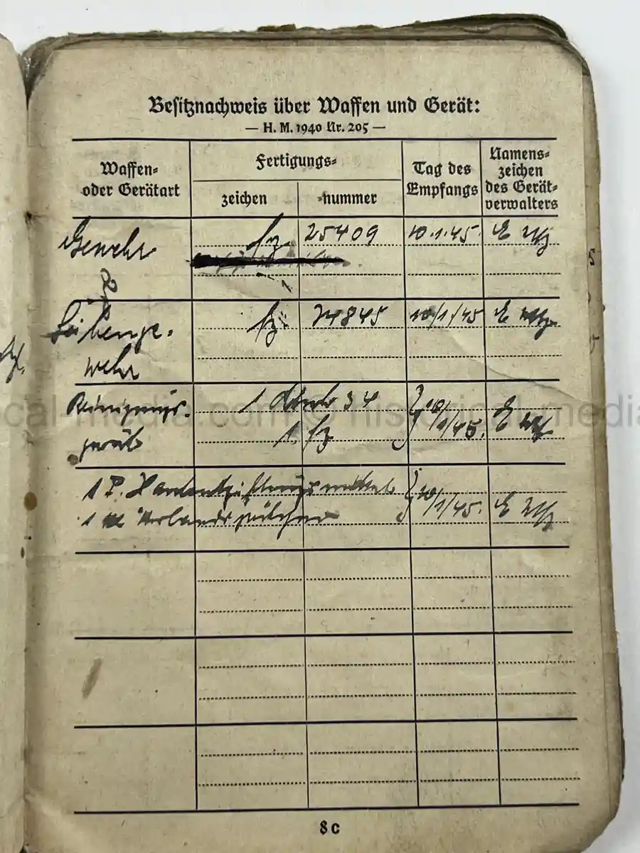 WWII GERMAN HEER SOLDBUCH – JOHANN WEIG – STABSGEFREITER – GREN. RGT. 41 (MOT.) – 10. INFANTERIE DIVISION - EASTERN FRONT & WESTFELDZUG – INFANTRY ASSAULT BADGE