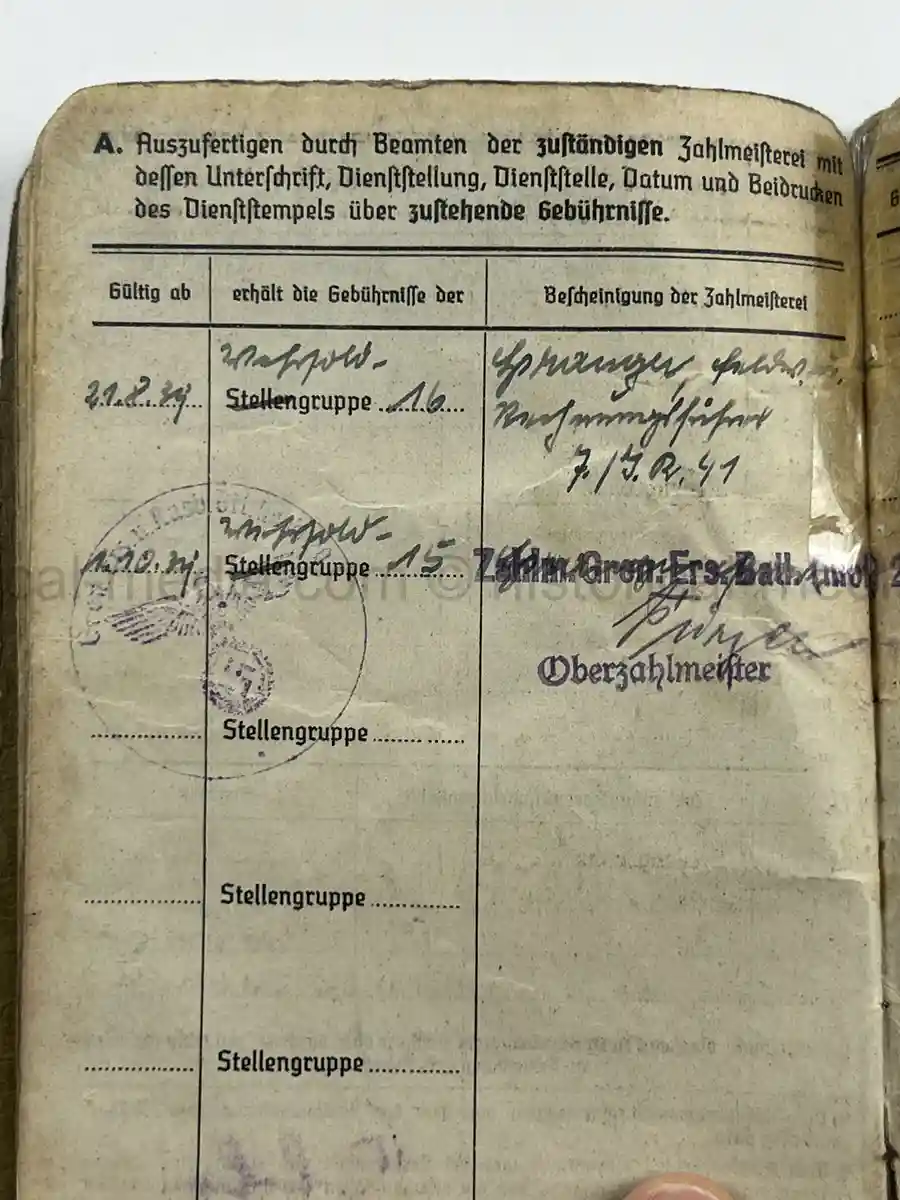 WWII GERMAN HEER SOLDBUCH – JOHANN WEIG – STABSGEFREITER – GREN. RGT. 41 (MOT.) – 10. INFANTERIE DIVISION - EASTERN FRONT & WESTFELDZUG – INFANTRY ASSAULT BADGE