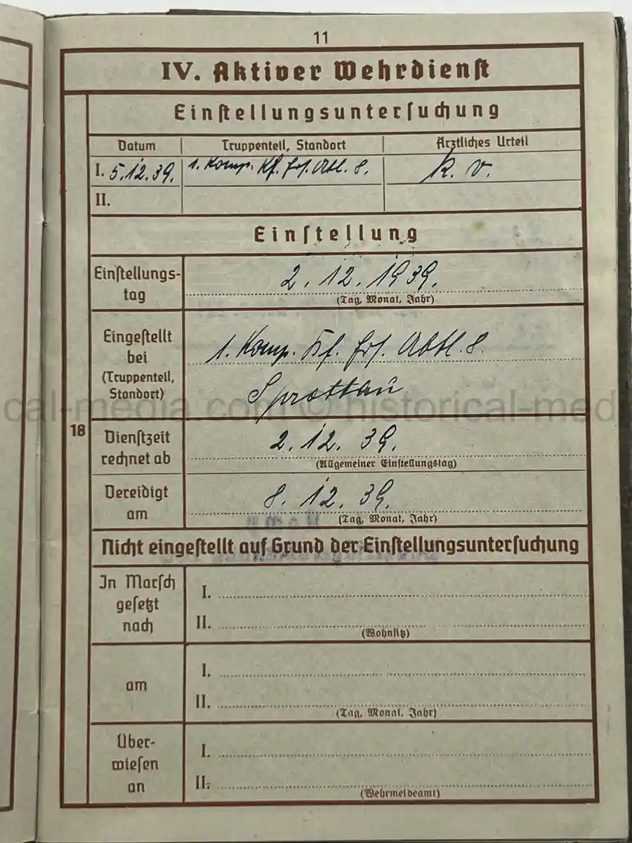 WEHRPASS – GERHARD MERTA – UNTEROFFIZIER – PANZERJÄGER ABT. 298 - SCHNELL ABT. 387 – WESTFELDZUG & EASTERN FRONT – KIA 1943
