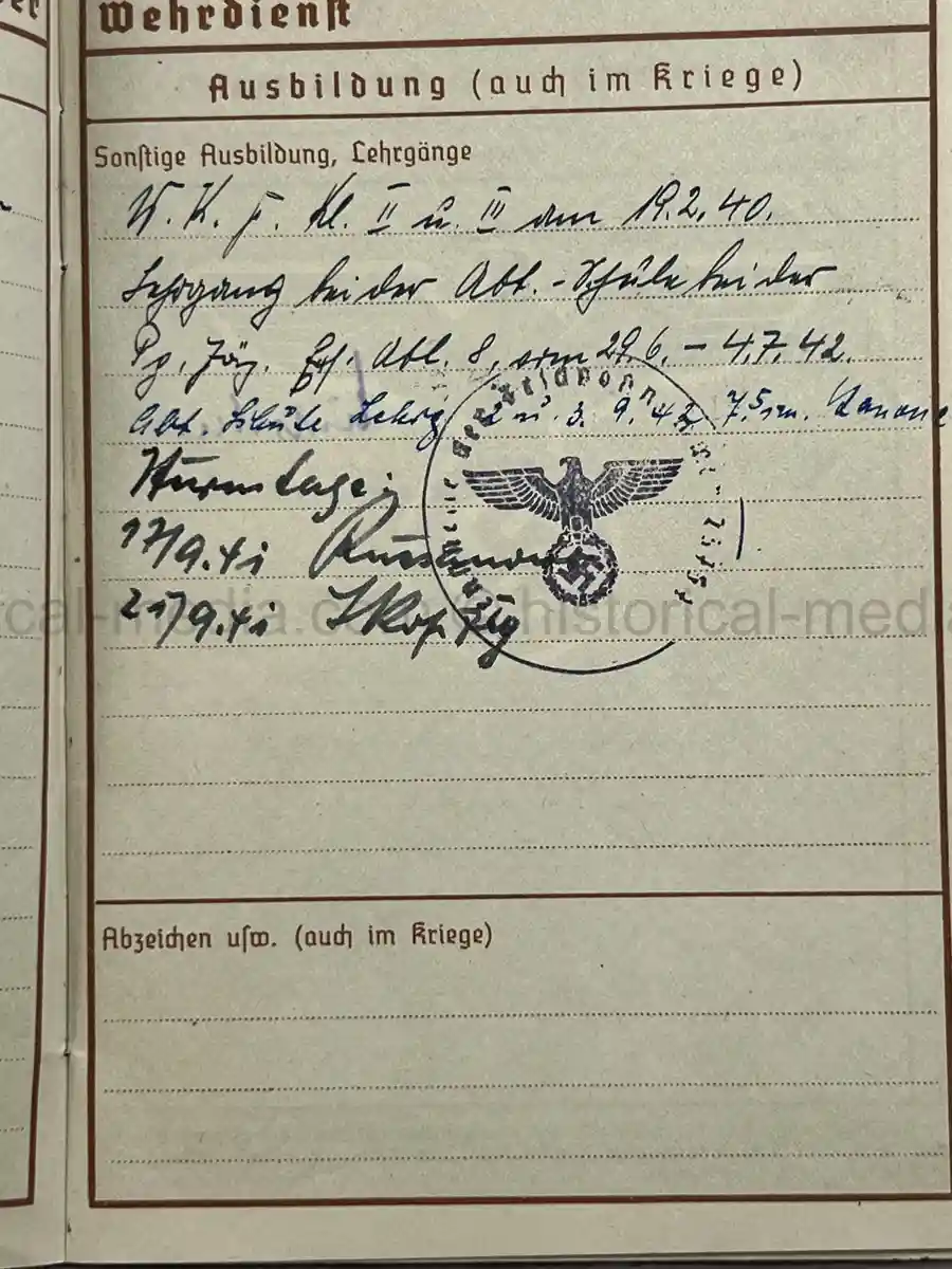 WEHRPASS – GERHARD MERTA – UNTEROFFIZIER – PANZERJÄGER ABT. 298 - SCHNELL ABT. 387 – WESTFELDZUG & EASTERN FRONT – KIA 1943