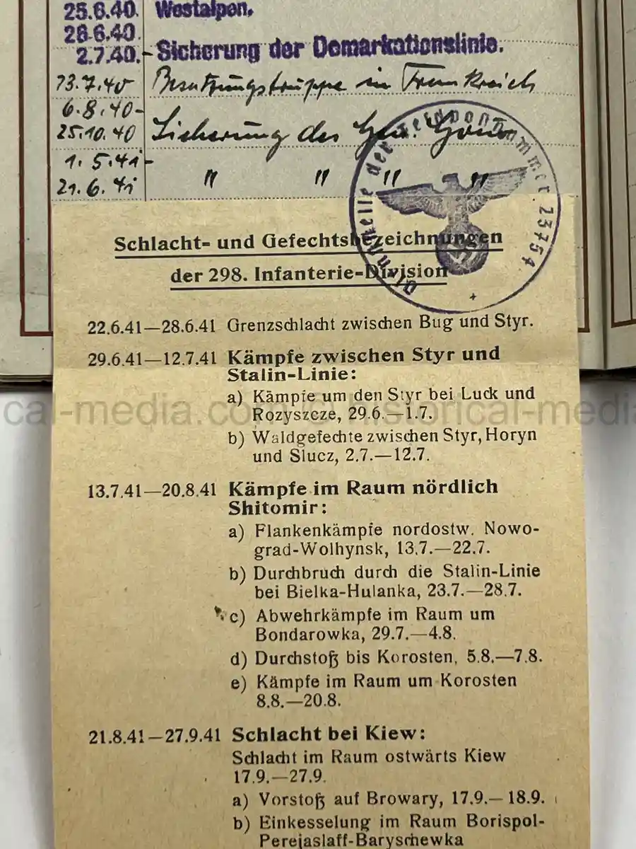 WEHRPASS – GERHARD MERTA – UNTEROFFIZIER – PANZERJÄGER ABT. 298 - SCHNELL ABT. 387 – WESTFELDZUG & EASTERN FRONT – KIA 1943
