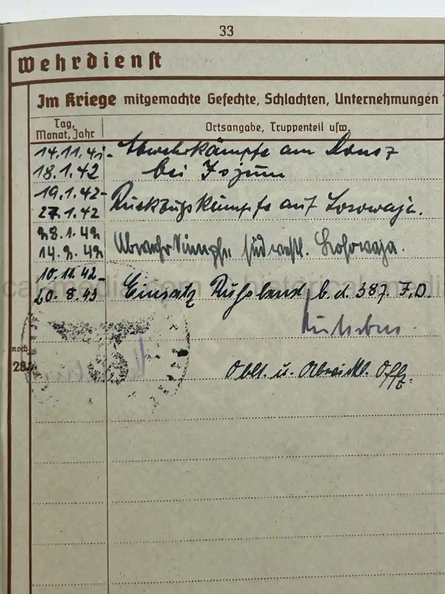 WEHRPASS – GERHARD MERTA – UNTEROFFIZIER – PANZERJÄGER ABT. 298 - SCHNELL ABT. 387 – WESTFELDZUG & EASTERN FRONT – KIA 1943