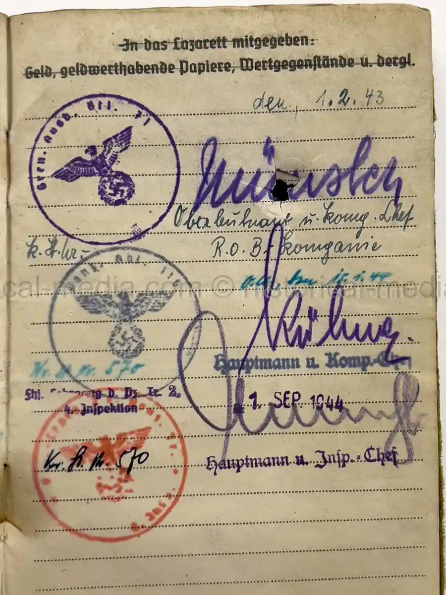 PANZER SOLDUCH – PETER GLASER – PANZERSCHÜTZE – PANZER-ABTEILUNG 116 / PZ.GREN.RGT. 59 – 20. PANZER-DIVISION – EASTERN FRONT – EK2 & SILVER PANZER ASSAULT BADGE – CLOSE COMBAT ENTRIES