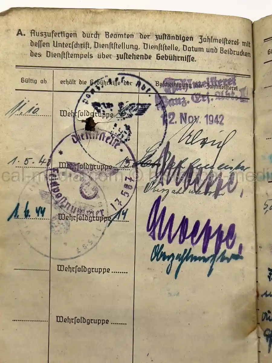 PANZER SOLDUCH – PETER GLASER – PANZERSCHÜTZE – PANZER-ABTEILUNG 116 / PZ.GREN.RGT. 59 – 20. PANZER-DIVISION – EASTERN FRONT – EK2 & SILVER PANZER ASSAULT BADGE – CLOSE COMBAT ENTRIES