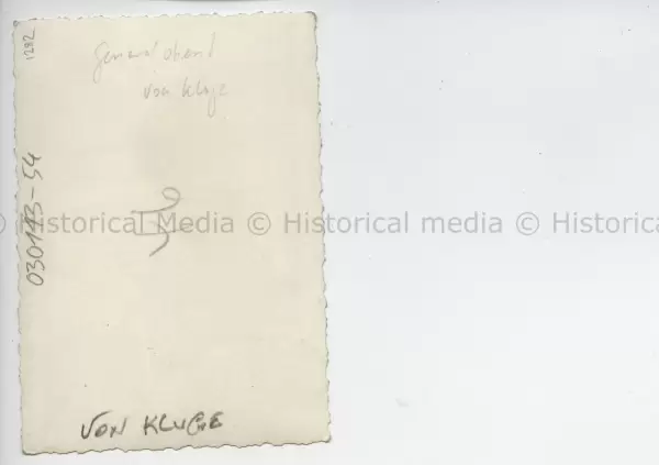 ORIGINAL PRIVATE PHOTO OF GFM GÜNTHER VON KLUGE