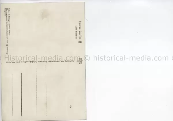 ORIGINAL WAFFEN-SS POSTCARD PHOTO "UNSER WAFFEN-SS"