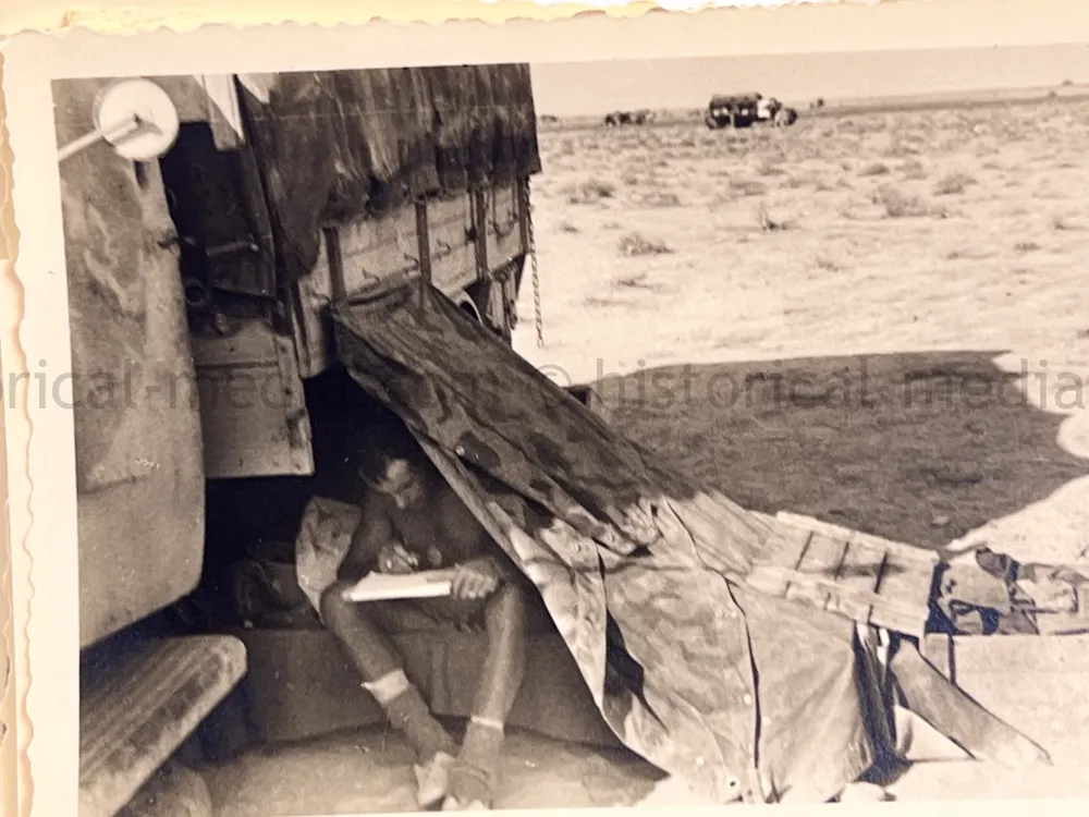 DAK AFRIKAKORPS PHOTO & DOCUMENT GROUPING - KIA 1942 IN ANKROMA, NORTH AFRICA