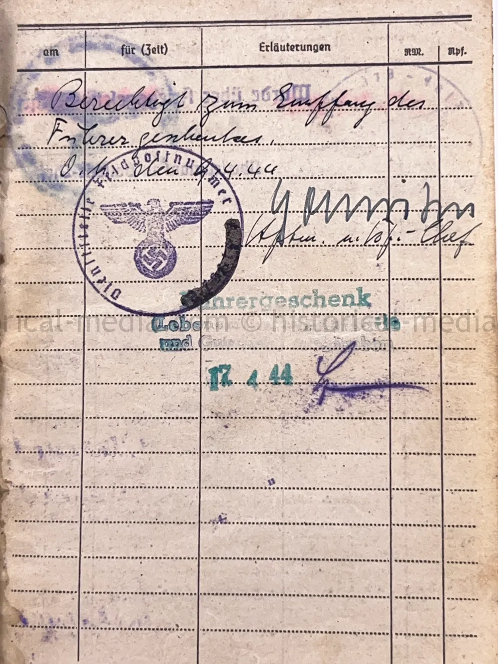 LUFTWAFFE SOLDBUCH - LUFTWAFFEN FELD DIVISION 14 - NORWAY, DENMARK
