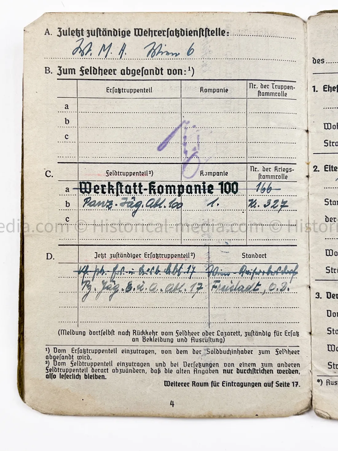 HEER SOLDBUCH - PANZER JÄGER ABTEILUNG 100 - 100 JÁGER DIVISION - STALINGRAD