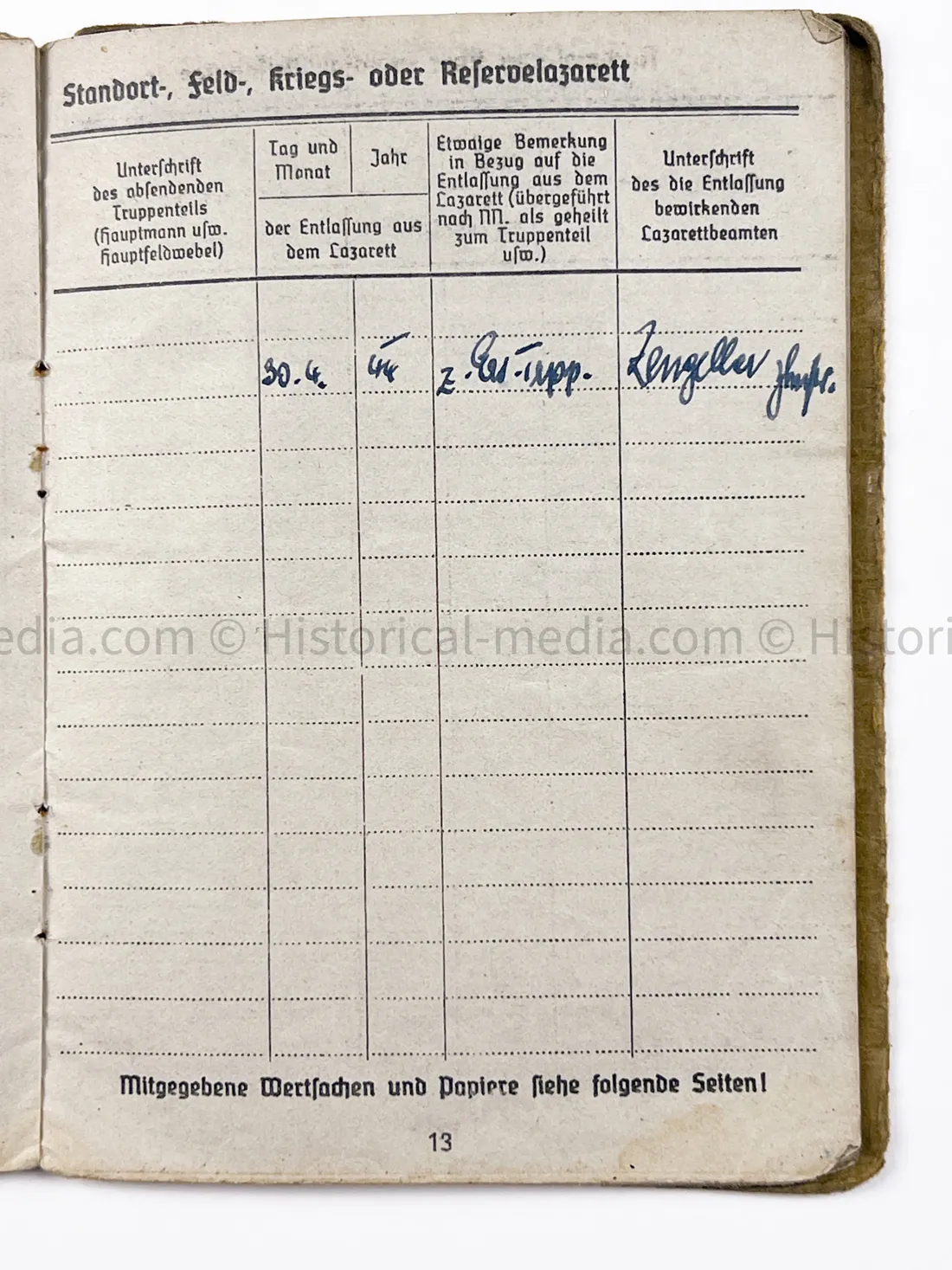 HEER SOLDBUCH - PANZER JÄGER ABTEILUNG 100 - 100 JÁGER DIVISION - STALINGRAD