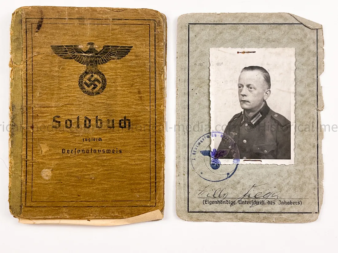 HEER SOLDBUCH - FELDJÄGER REGIMENT (MOT) 2 - MILITARY POLICE - RARE!