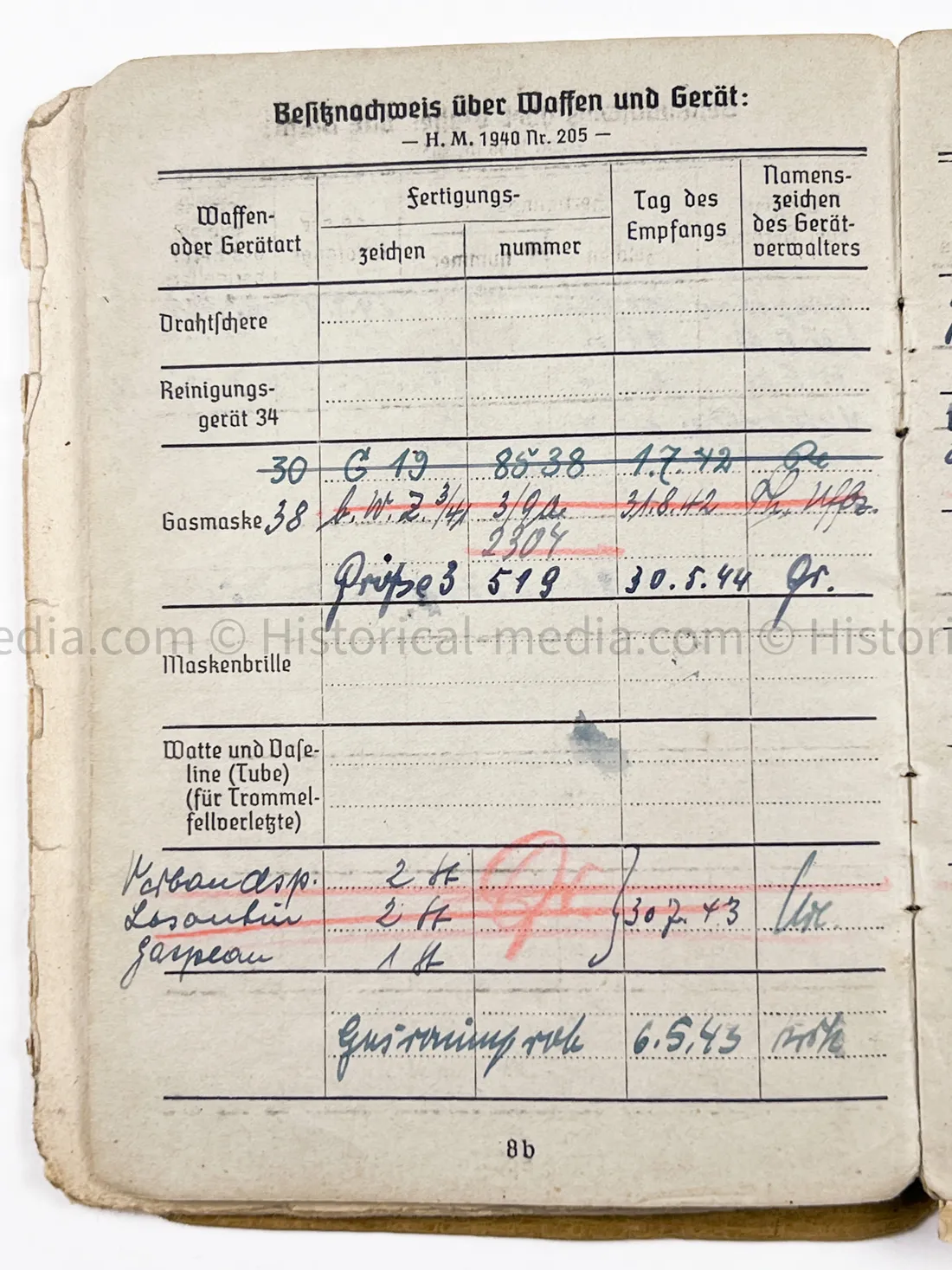 HEER SOLDBUCH - STURMGESCHÜTZ ABTEILUNG 239 - G43 RIFLE ENTRY