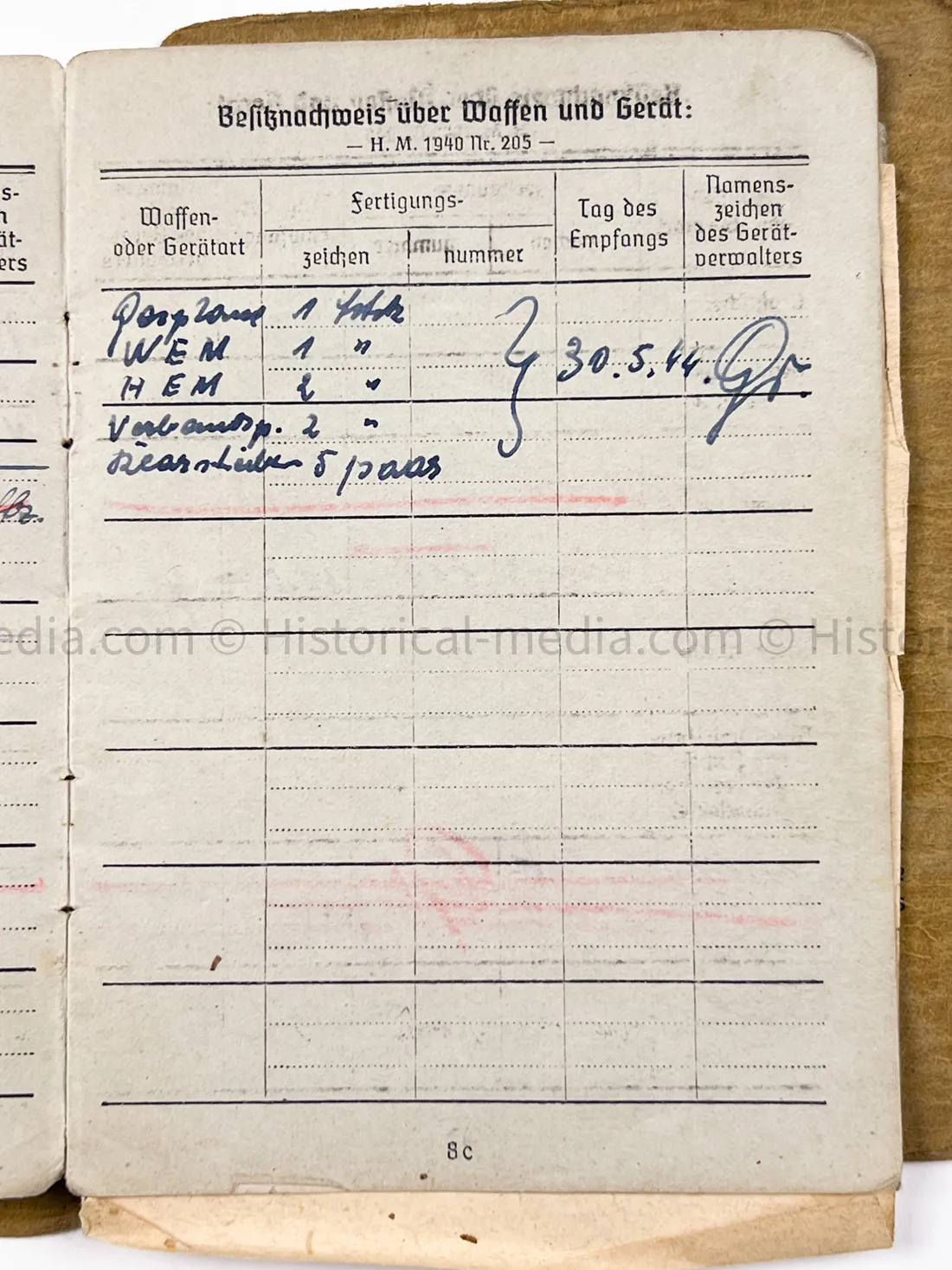 HEER SOLDBUCH - STURMGESCHÜTZ ABTEILUNG 239 - G43 RIFLE ENTRY