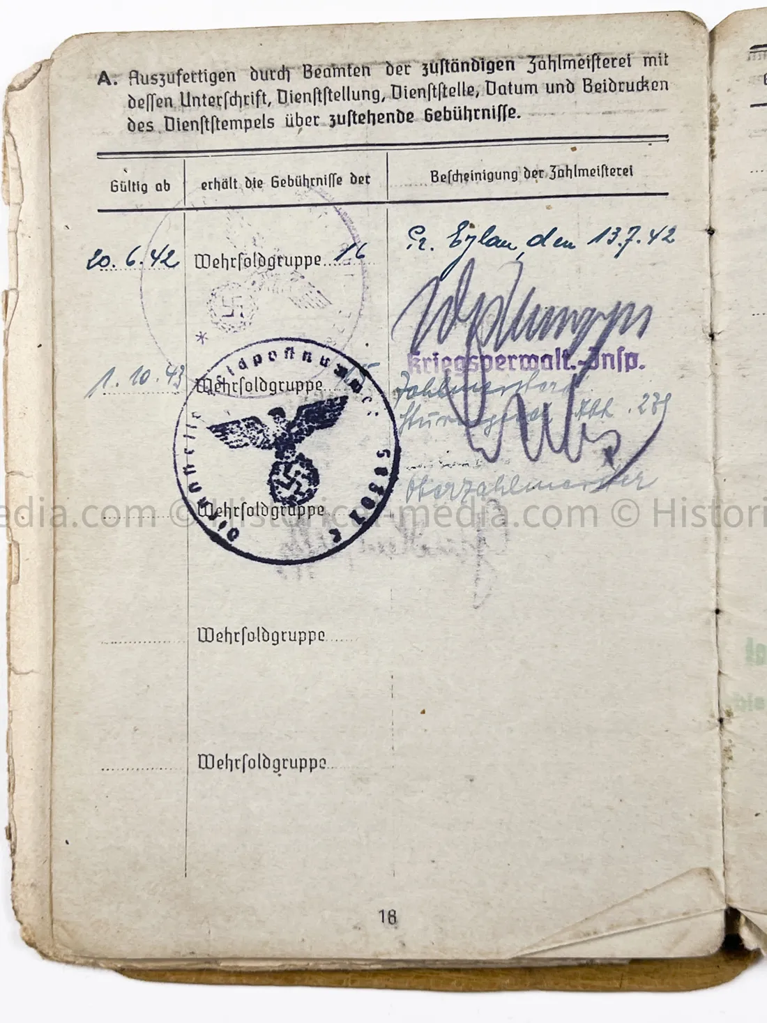 HEER SOLDBUCH - STURMGESCHÜTZ ABTEILUNG 239 - G43 RIFLE ENTRY