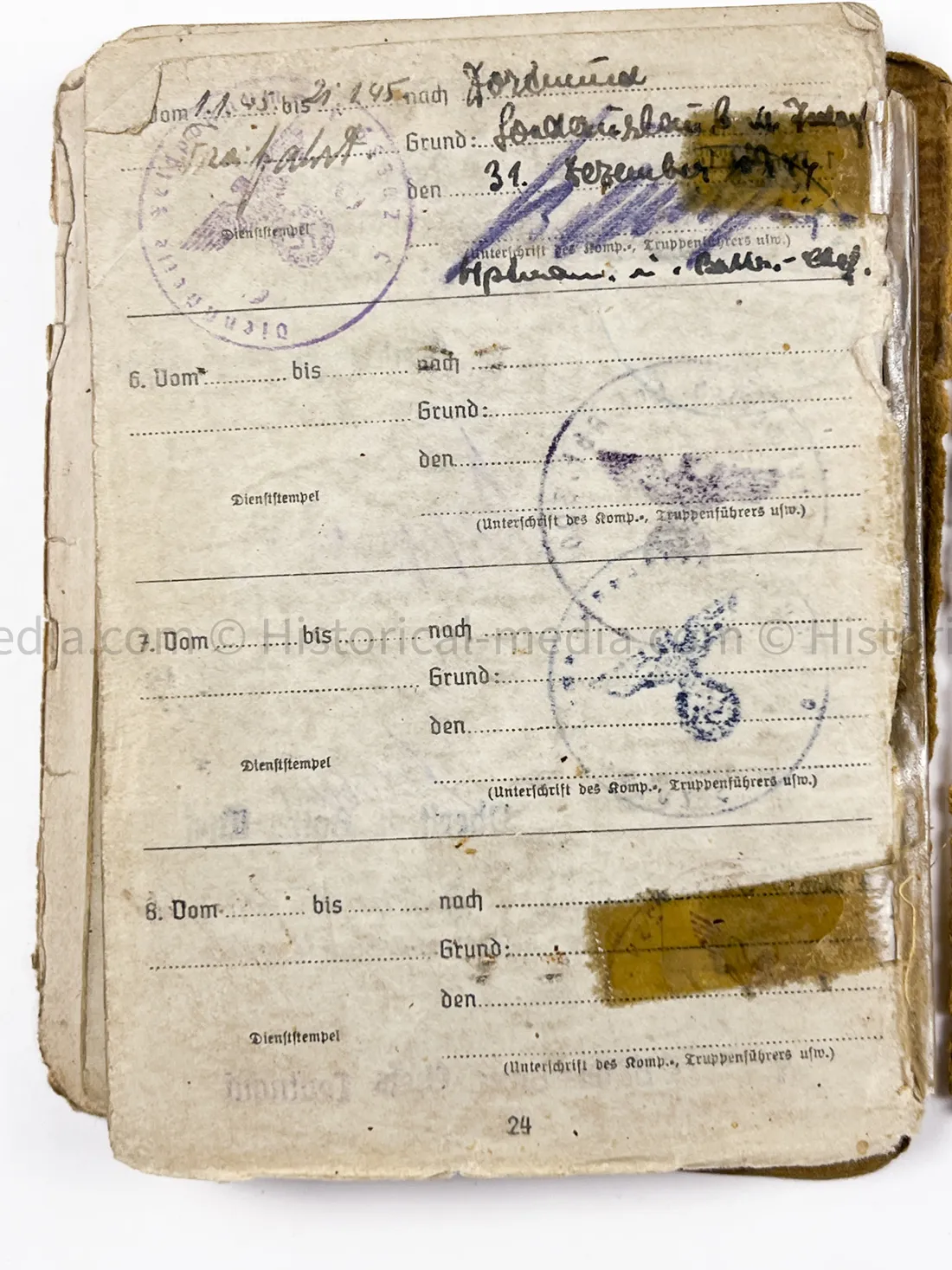 HEER SOLDBUCH - STURMGESCHÜTZ ABTEILUNG 239 - G43 RIFLE ENTRY