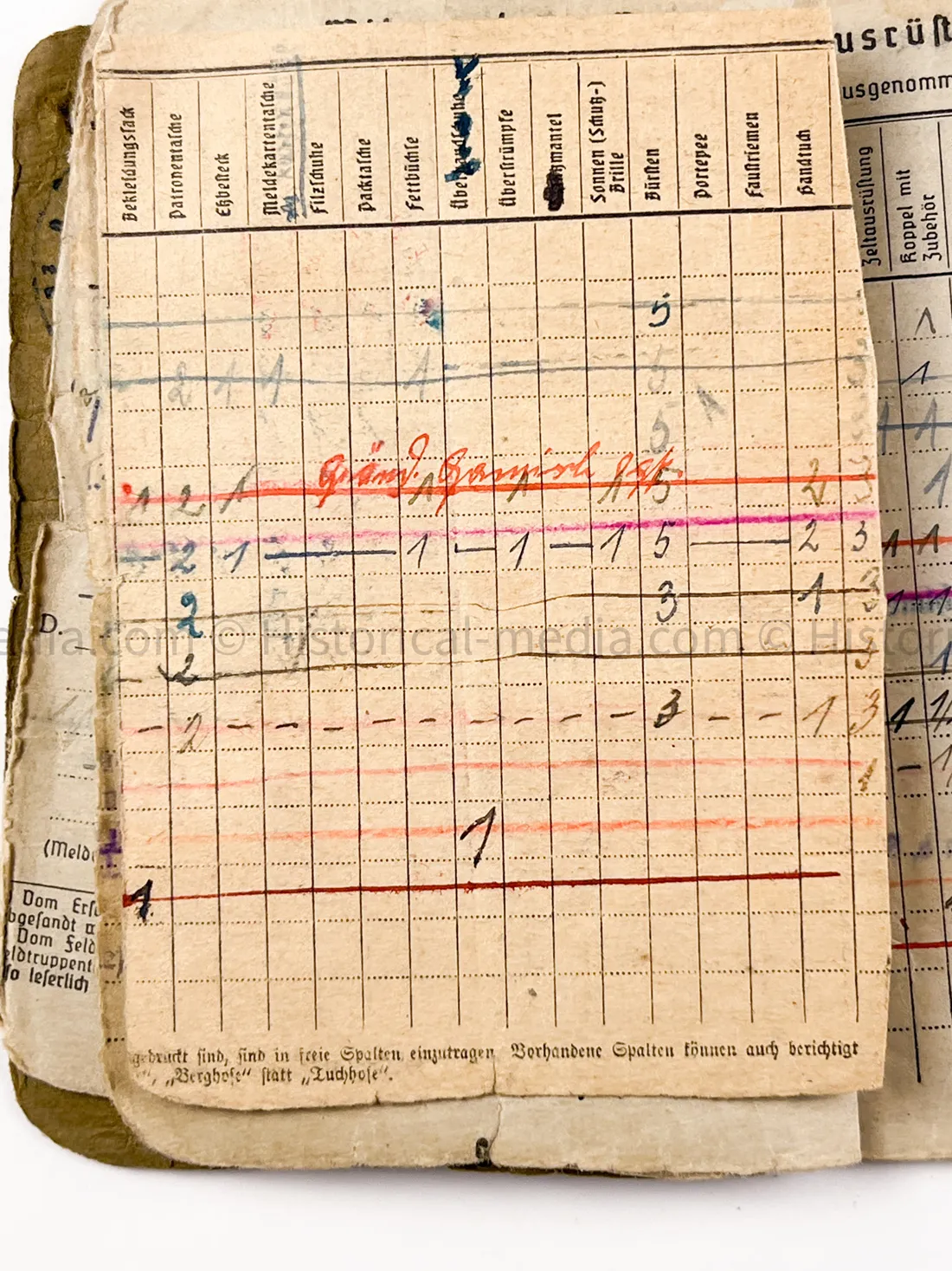 HEER SOLDBUCH - FELDJÄGER REGIMENT (MOT.) 2 - MILITARY POLICE - RARE!