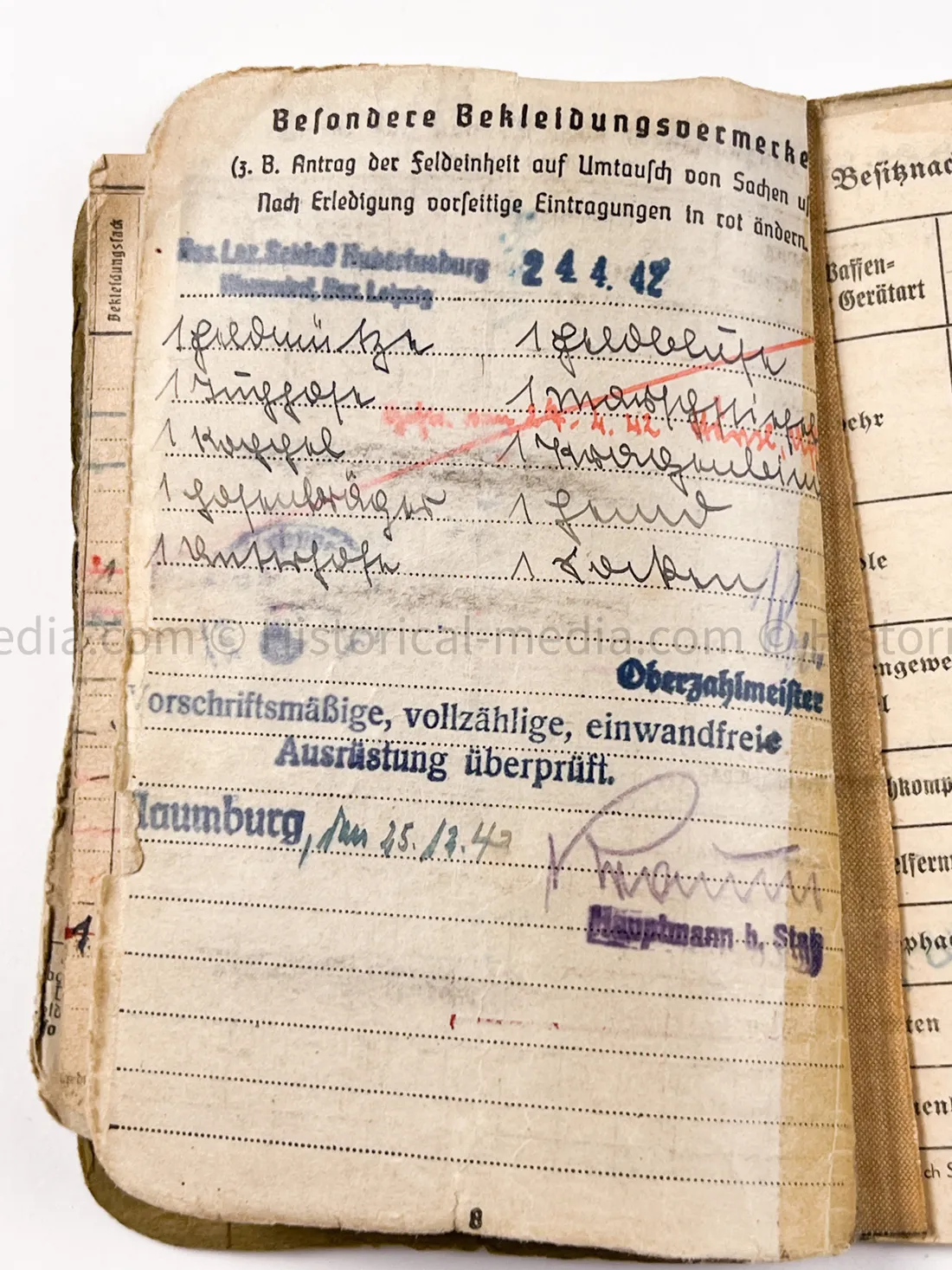 HEER SOLDBUCH - FELDJÄGER REGIMENT (MOT.) 2 - MILITARY POLICE - RARE!