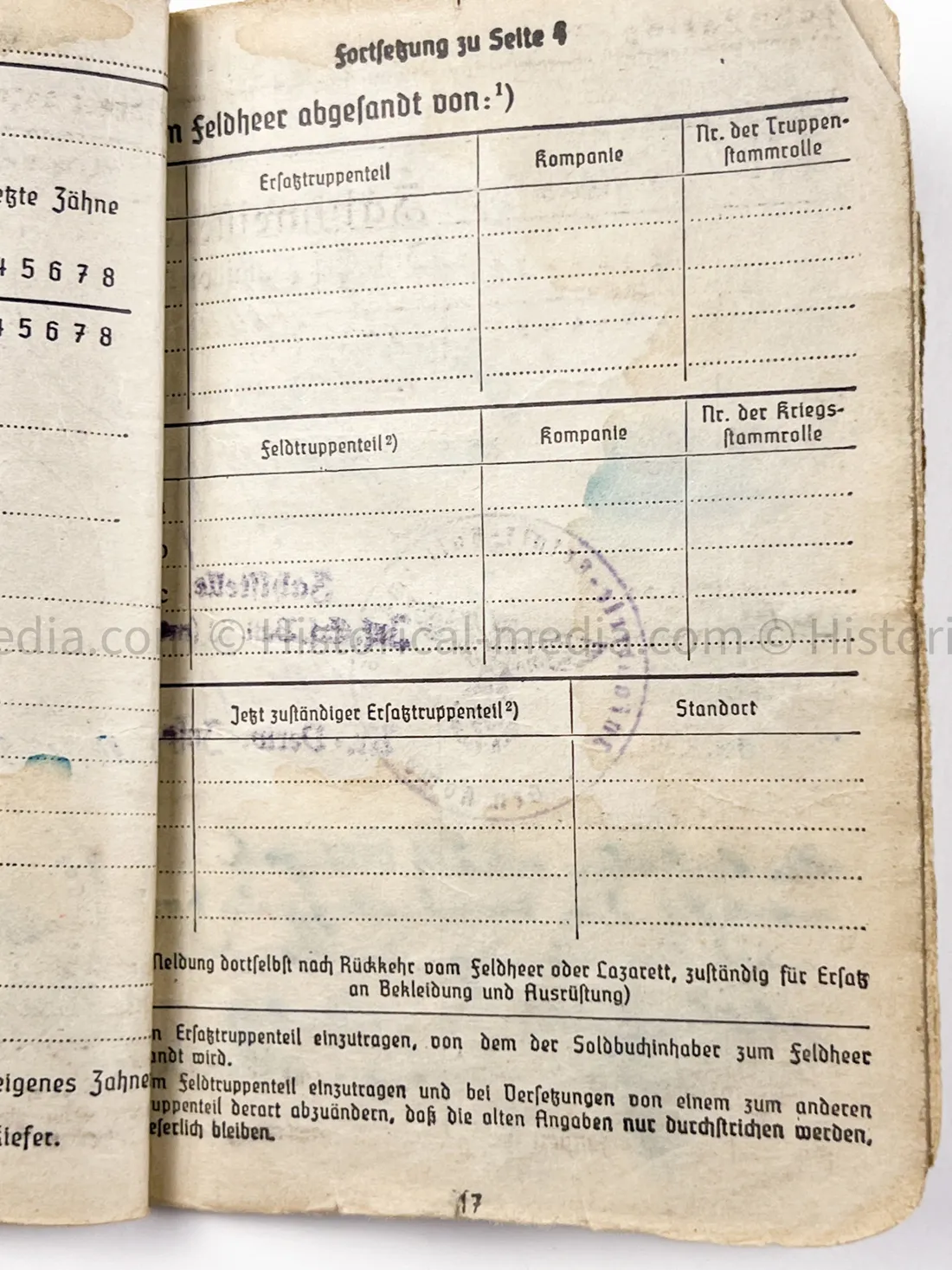 HEER SOLDBUCH - FELDJÄGER REGIMENT (MOT.) 2 - MILITARY POLICE - RARE!
