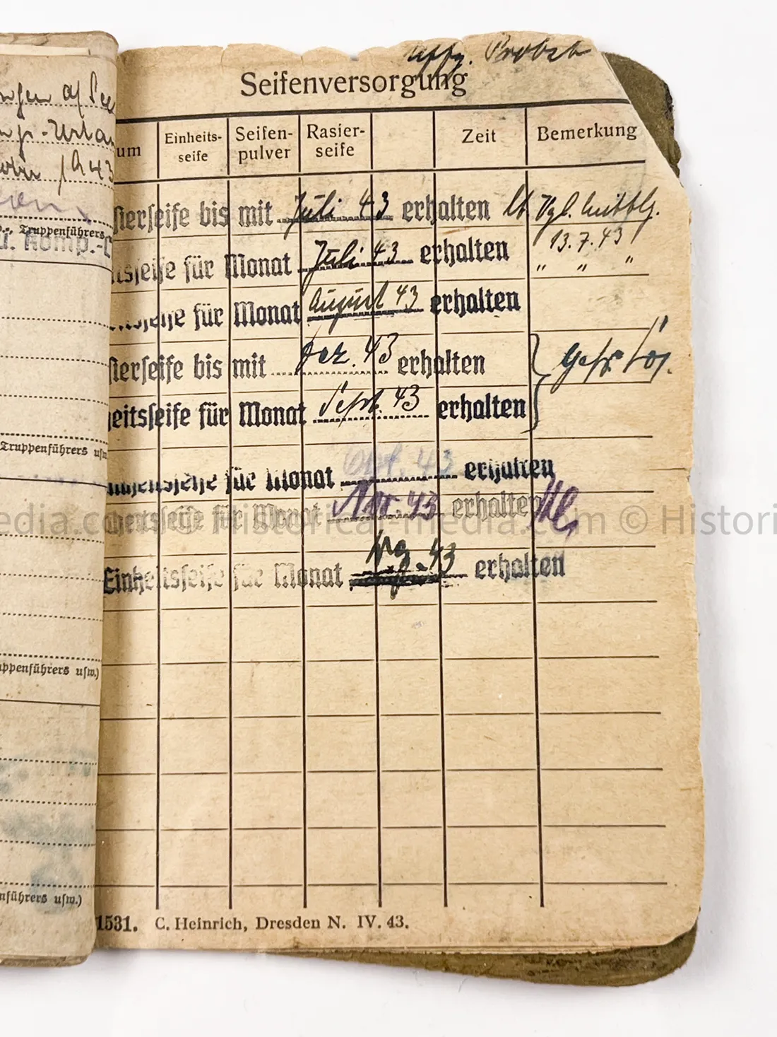 HEER SOLDBUCH - FELDJÄGER REGIMENT (MOT.) 2 - MILITARY POLICE - RARE!