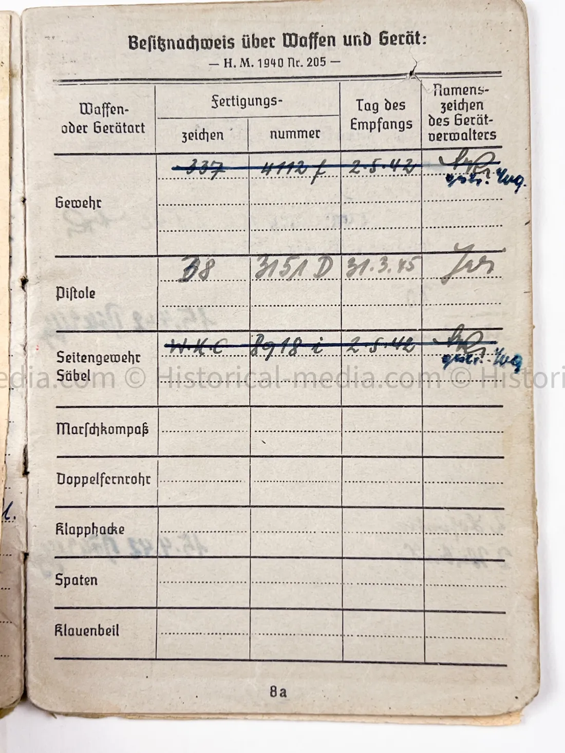 HEER OFFICER SOLDBUCH & AWARD DOCUMENT GROUPING - STURMGESCHÜTZ BATTERIE 667 - GOLD WOUND BADGE
