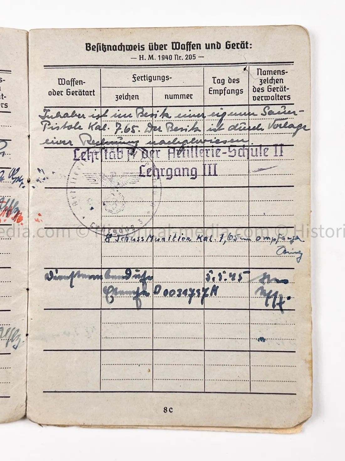 HEER OFFICER SOLDBUCH & AWARD DOCUMENT GROUPING - STURMGESCHÜTZ BATTERIE 667 - GOLD WOUND BADGE