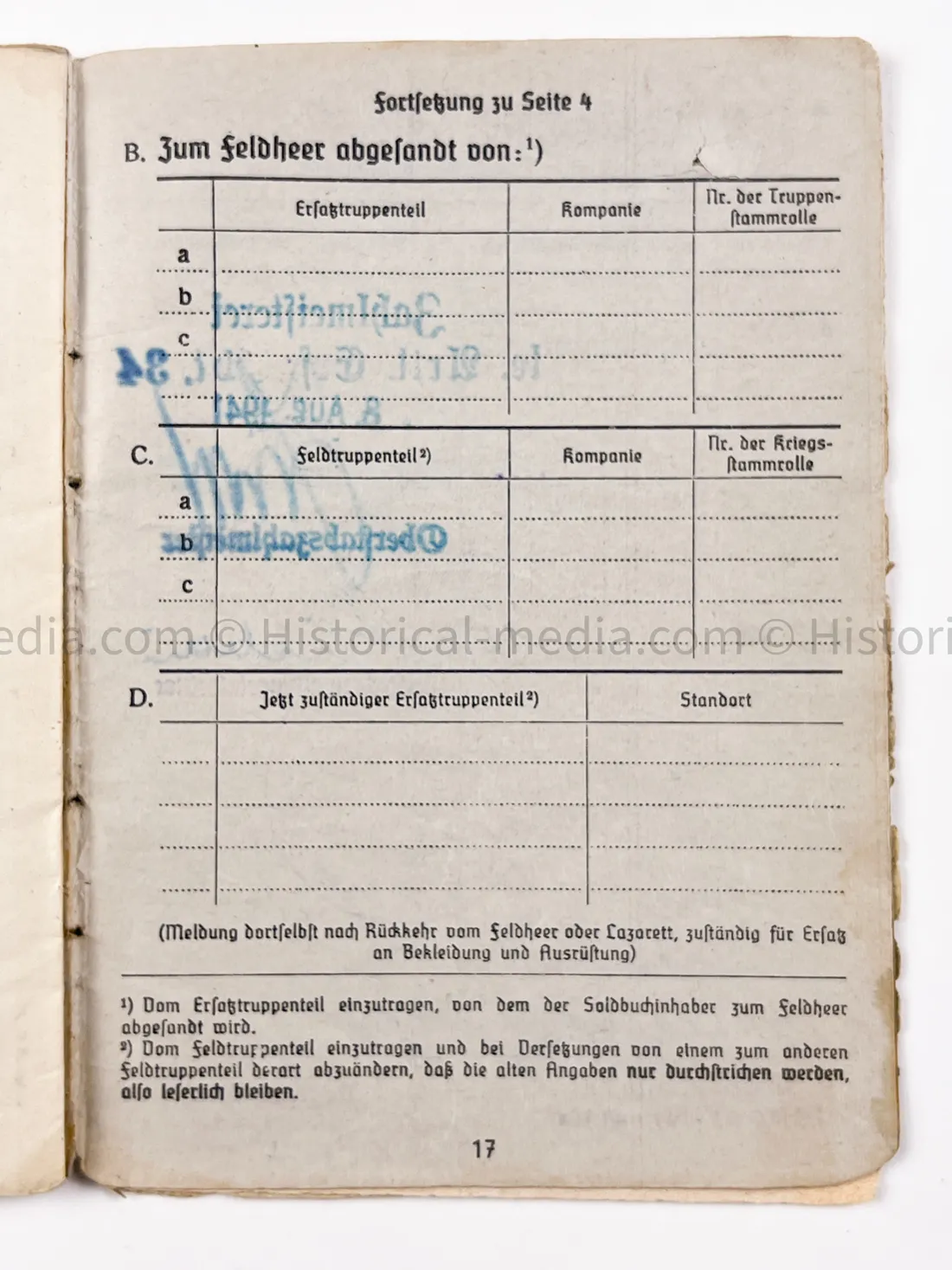 HEER OFFICER SOLDBUCH & AWARD DOCUMENT GROUPING - STURMGESCHÜTZ BATTERIE 667 - GOLD WOUND BADGE