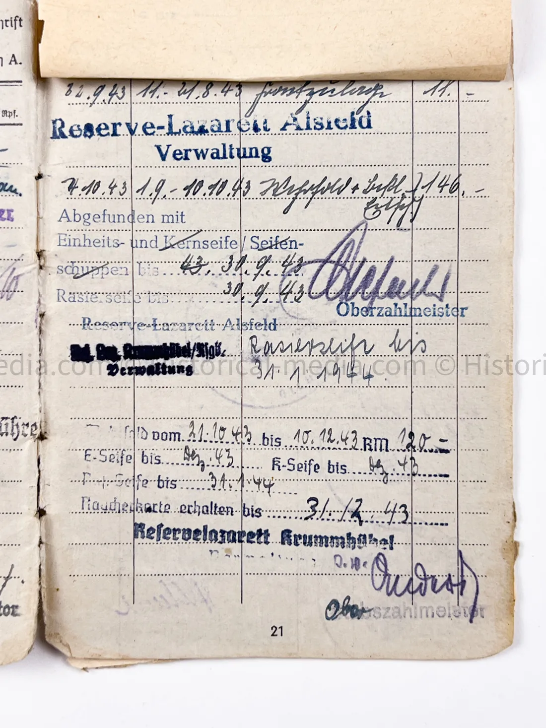 HEER OFFICER SOLDBUCH & AWARD DOCUMENT GROUPING - STURMGESCHÜTZ BATTERIE 667 - GOLD WOUND BADGE