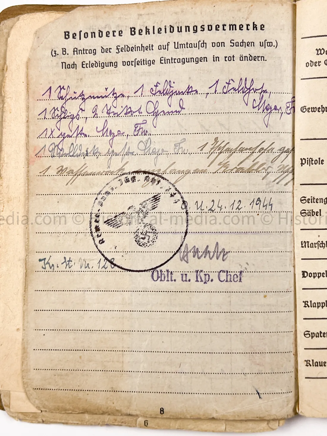 HEER SOLDBUCH - STURMGESCHÜTZ - ARMEE-PANZERJÄGER-ABTEILUNG 744 - JAGDPANZER 38 - HETZER