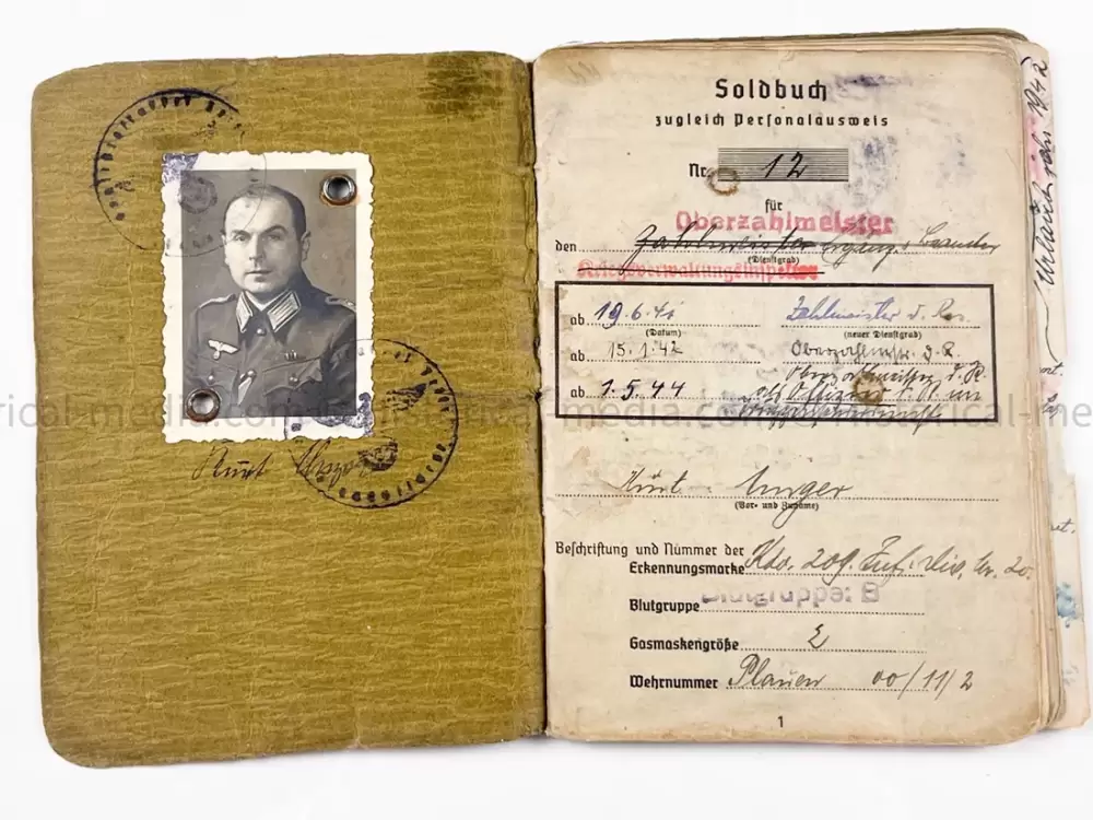 HEER SOLDBUCH - STABSZAHLMEISTER - ORTSKOMMANDANTUR I(V) 891