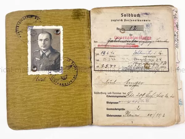 HEER SOLDBUCH - STABSZAHLMEISTER - ORTSKOMMANDANTUR I(V) 891