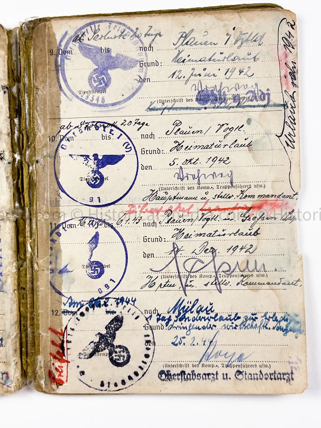 HEER SOLDBUCH - STABSZAHLMEISTER - ORTSKOMMANDANTUR I(V) 891