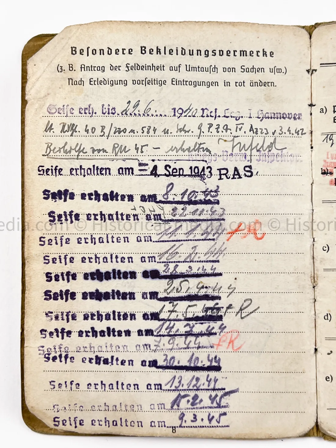 HEER SOLDBUCH - 4. LEICHTEN DIVISION - 9. PANZER DIVISION - POLAND CAMPAIGN EK2 AWARD