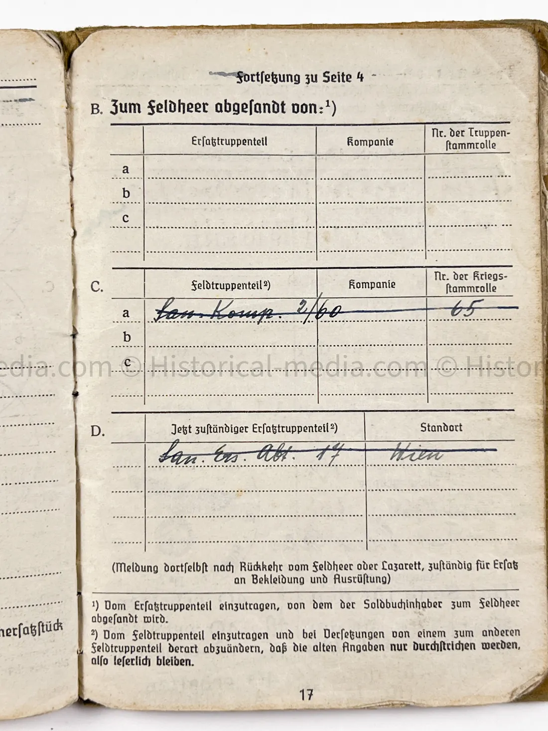 HEER SOLDBUCH - 4. LEICHTEN DIVISION - 9. PANZER DIVISION - POLAND CAMPAIGN EK2 AWARD