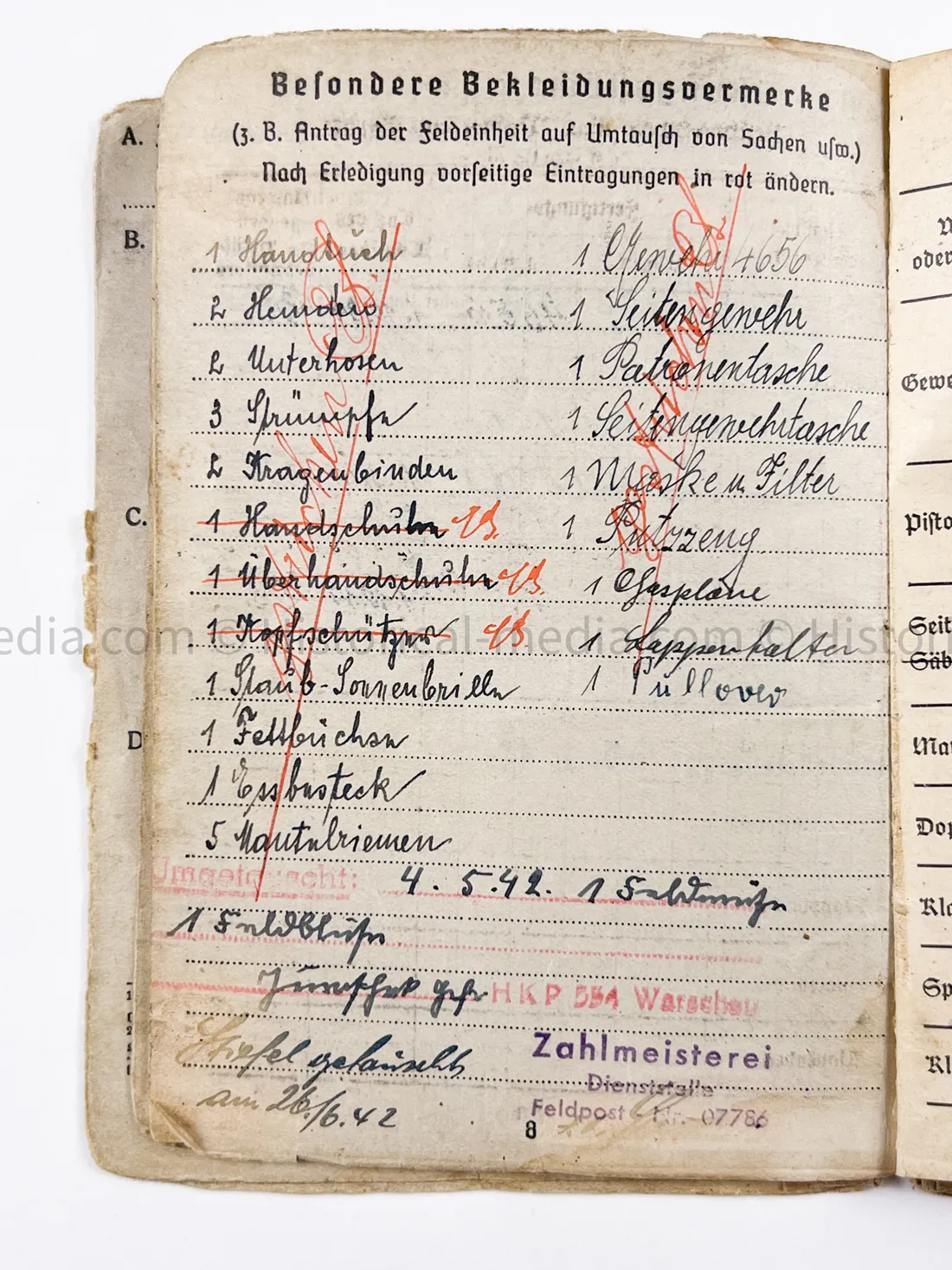 HEER SOLDBUCH - DEUTSCHE WERKSTATT ABTEILUNG - STUG TUNIC - POW BELLARIA