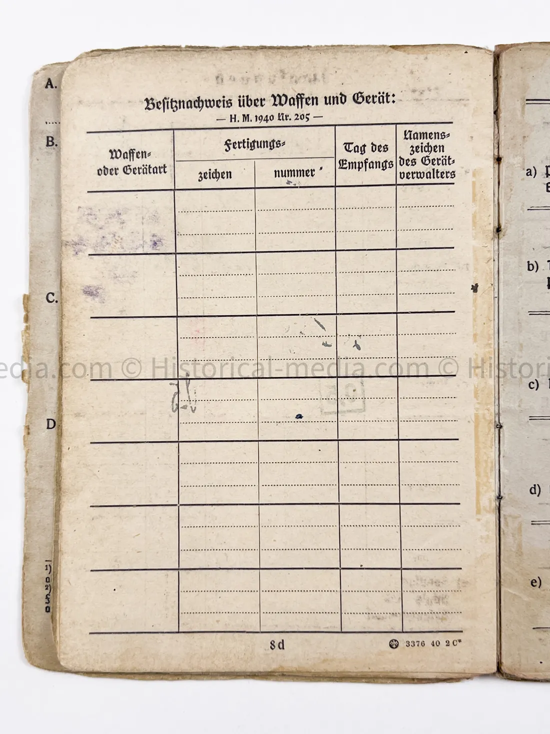 HEER SOLDBUCH - DEUTSCHE WERKSTATT ABTEILUNG - STUG TUNIC - POW BELLARIA