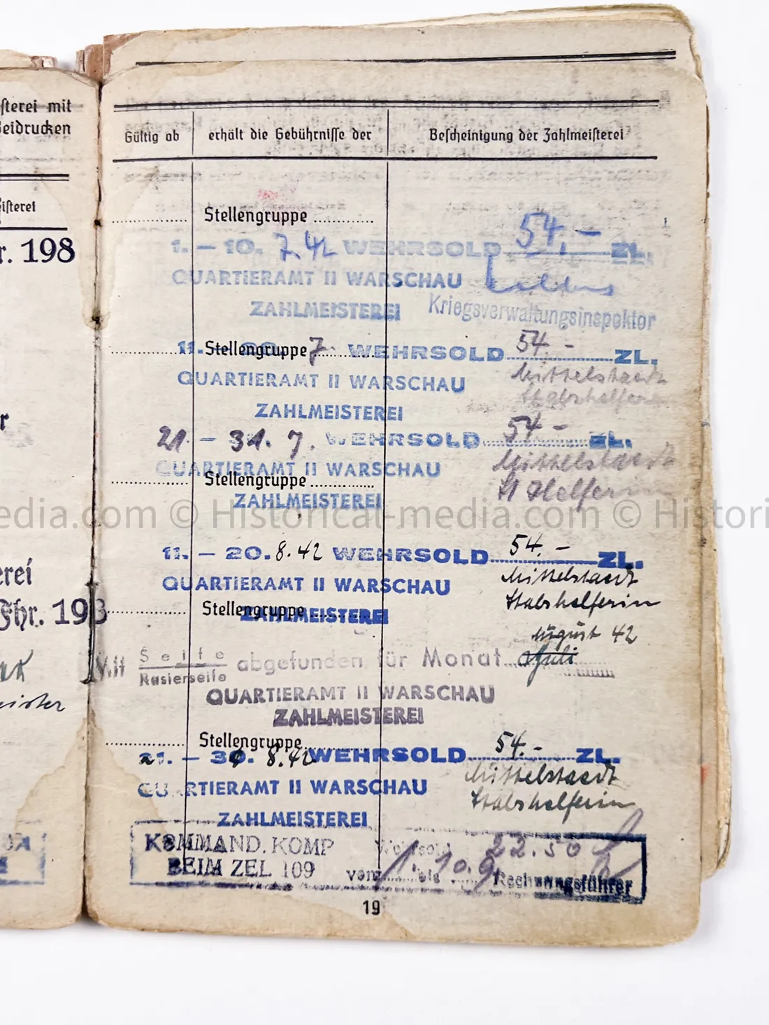 HEER SOLDBUCH - DEUTSCHE WERKSTATT ABTEILUNG - STUG TUNIC - POW BELLARIA