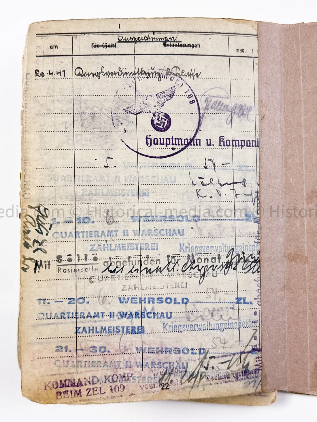 HEER SOLDBUCH - DEUTSCHE WERKSTATT ABTEILUNG - STUG TUNIC - POW BELLARIA