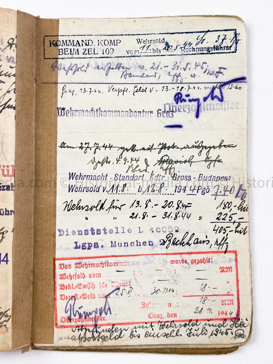 HEER SOLDBUCH - DEUTSCHE WERKSTATT ABTEILUNG - STUG TUNIC - POW BELLARIA