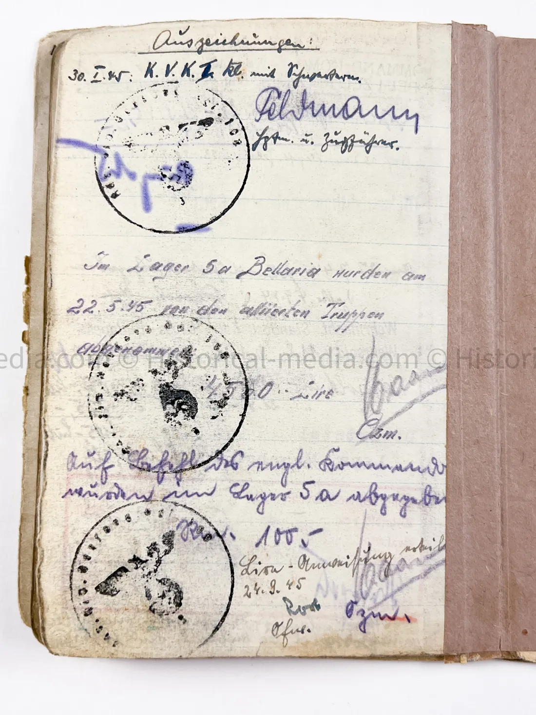 HEER SOLDBUCH - DEUTSCHE WERKSTATT ABTEILUNG - STUG TUNIC - POW BELLARIA