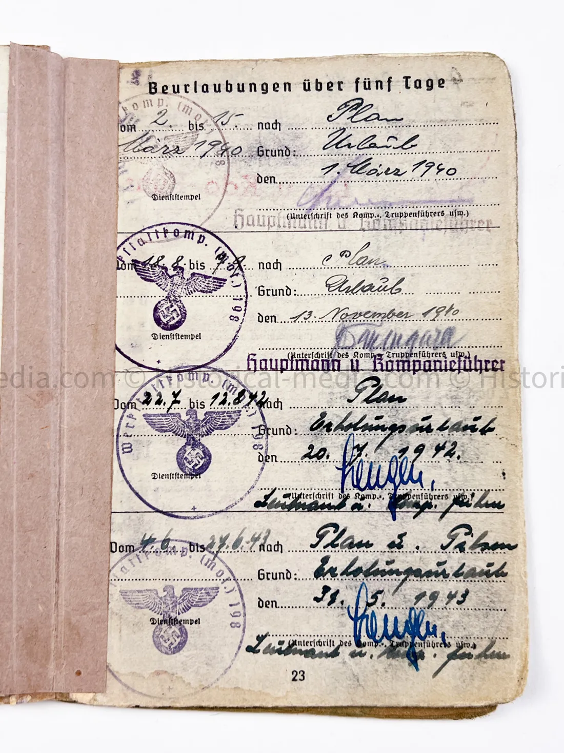 HEER SOLDBUCH - DEUTSCHE WERKSTATT ABTEILUNG - STUG TUNIC - POW BELLARIA