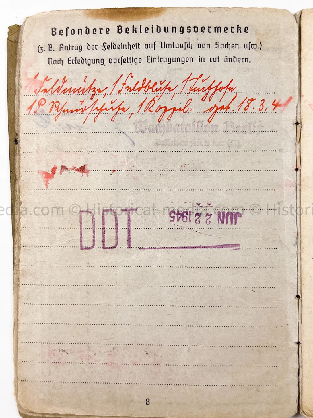 HEER SOLDBUCH - 1.(Sf.)/ PANZER JAEGER ABTEILUNG 376 - 376. INFANTERIE DIVISION