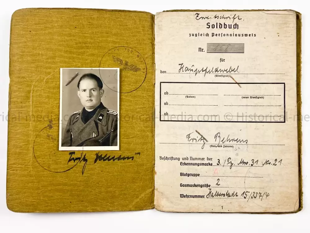 HEER SOLDBUCH - EK1 - STURMGESCHÜTZ - 18. PANZER-GRENADIER-DIVISION