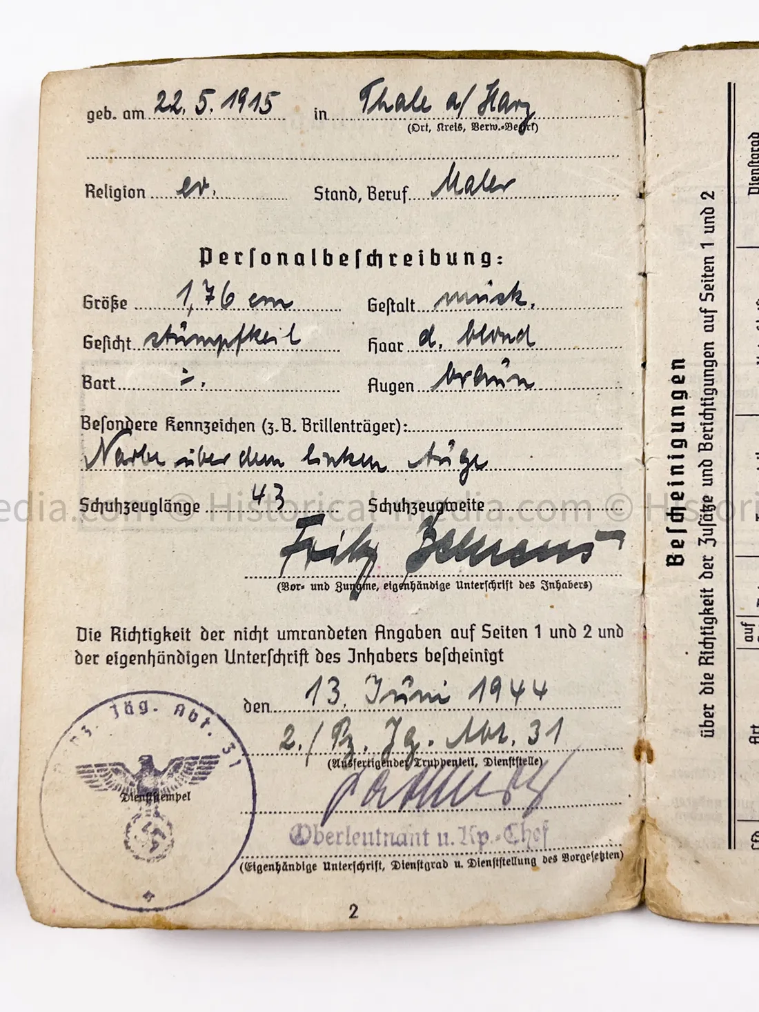 HEER SOLDBUCH - EK1 - STURMGESCHÜTZ - 18. PANZER-GRENADIER-DIVISION