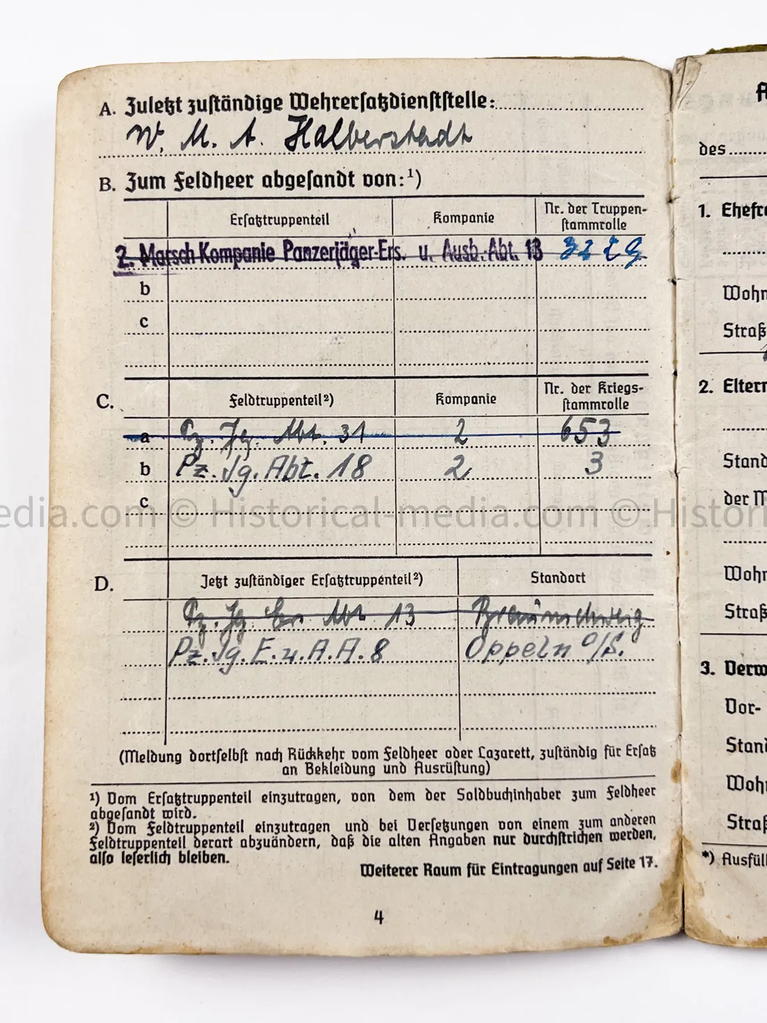 HEER SOLDBUCH - EK1 - STURMGESCHÜTZ - 18. PANZER-GRENADIER-DIVISION