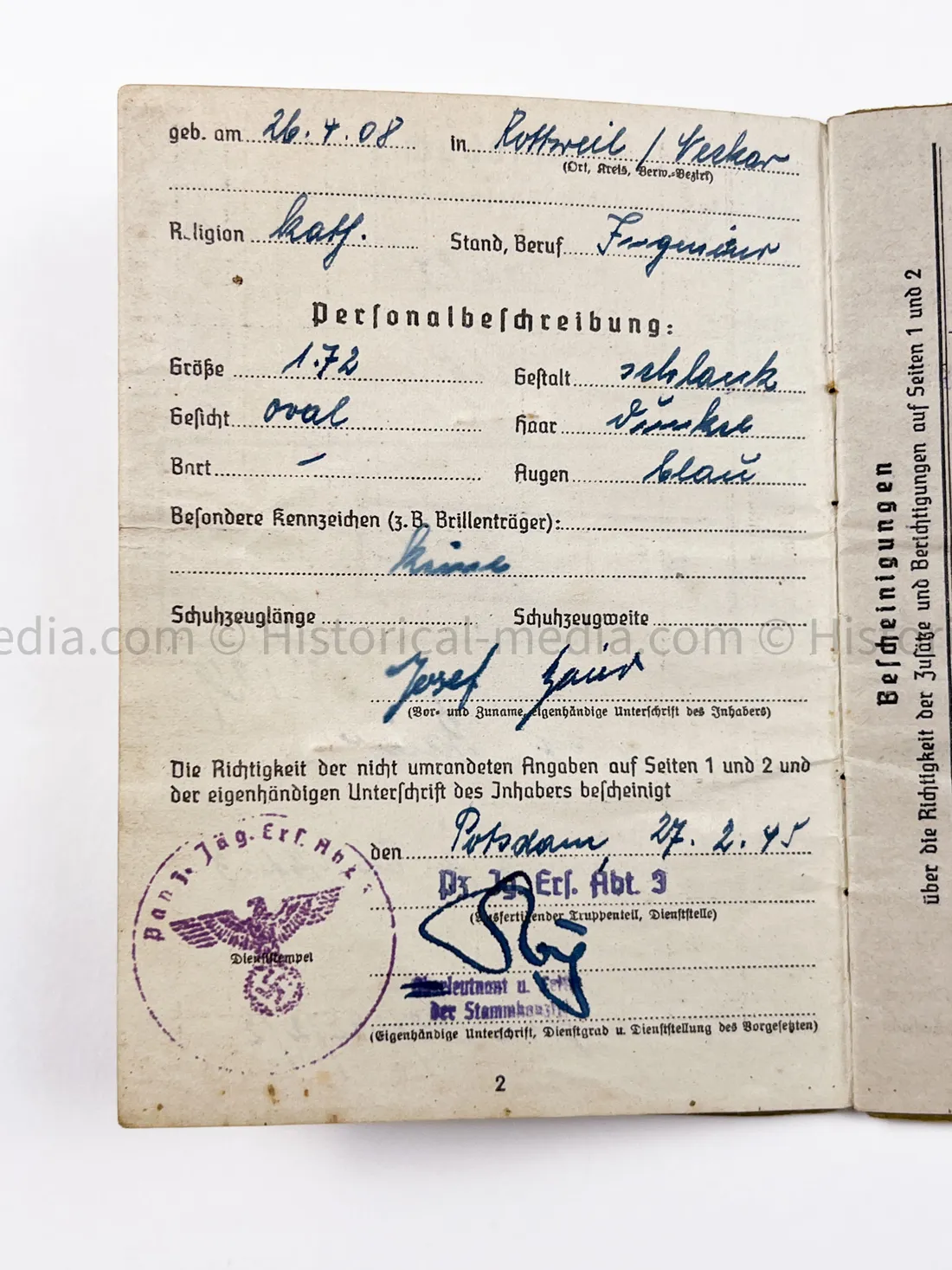 HEER SOLDBUCH - STURMGESCHÜTZ - KOMMANDO HECKER