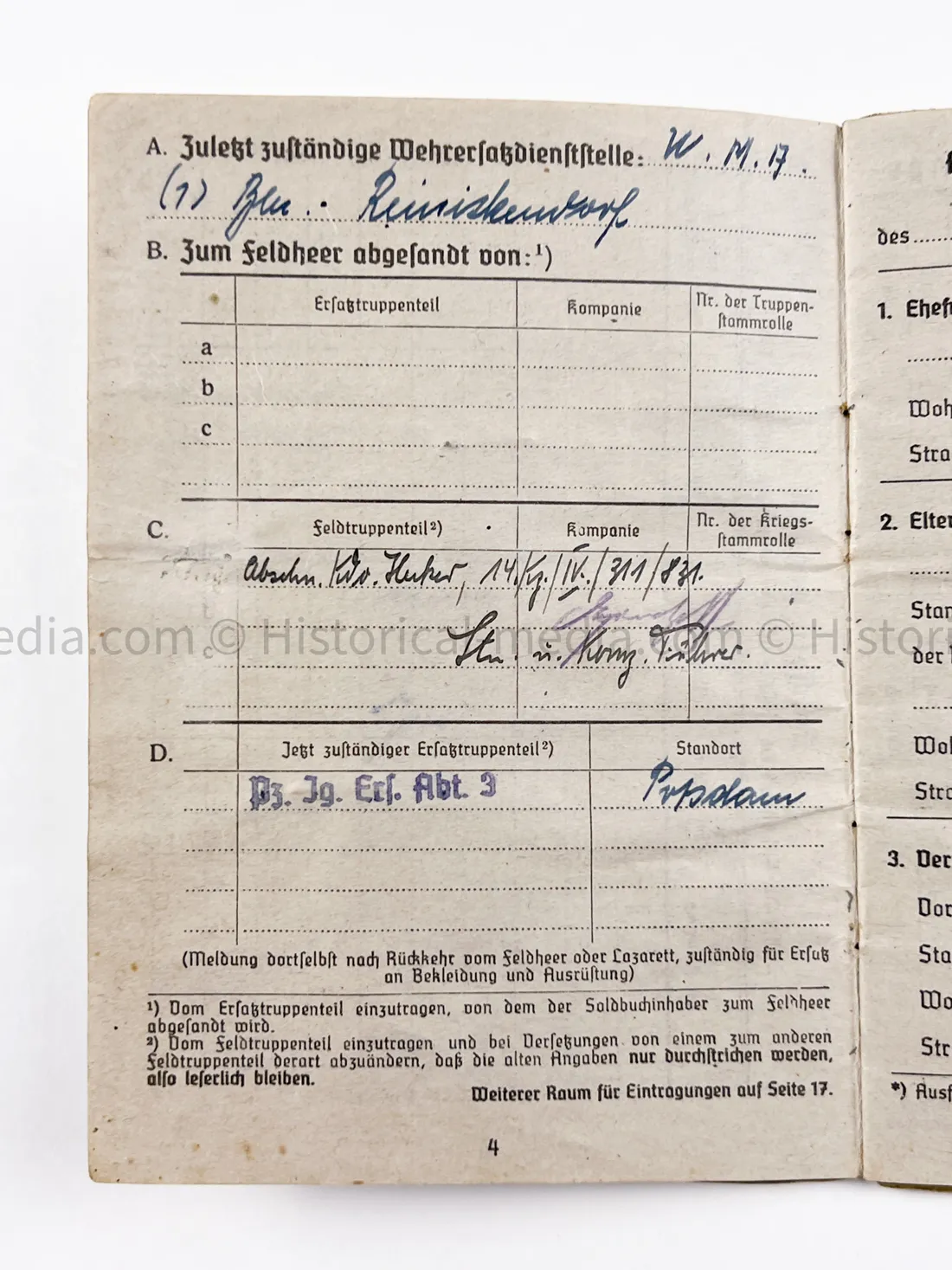 HEER SOLDBUCH - STURMGESCHÜTZ - KOMMANDO HECKER