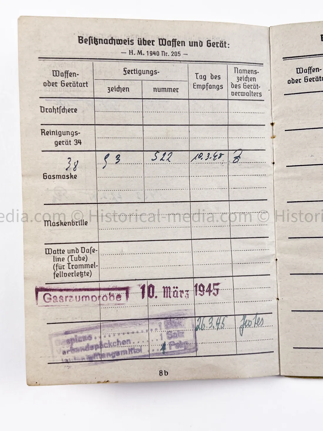 HEER SOLDBUCH - STURMGESCHÜTZ - KOMMANDO HECKER